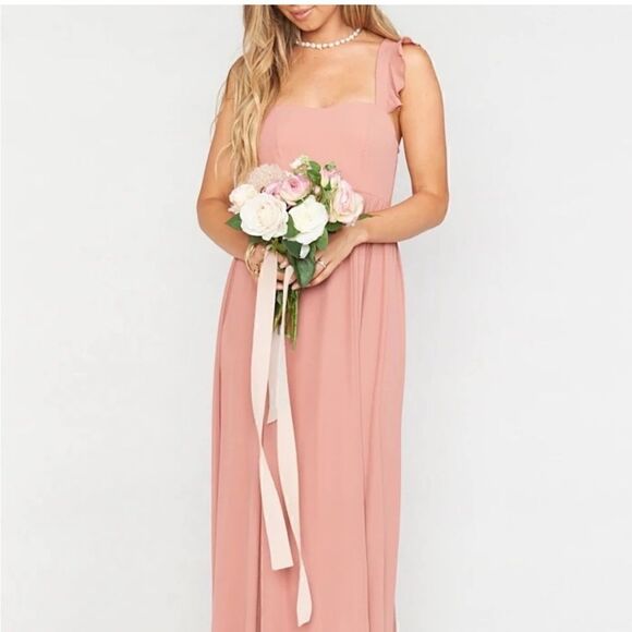Show Me Your Mumu June Maxi Dress in Rustic Mauve Crisp - Picture 6 of 8